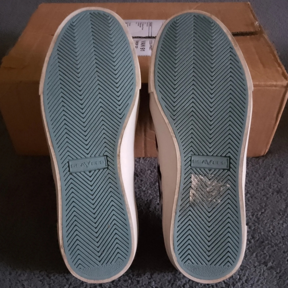J. Crew Trainers Women's 7.5 White SeaVees Legend Black Leopard Print Velvet Low - Picture 12 of 12
